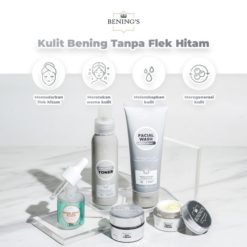 PAKET EXCLUSIVE BENING'S SKINCARE dr.Oky Pratama/ MENGATASI FLEK