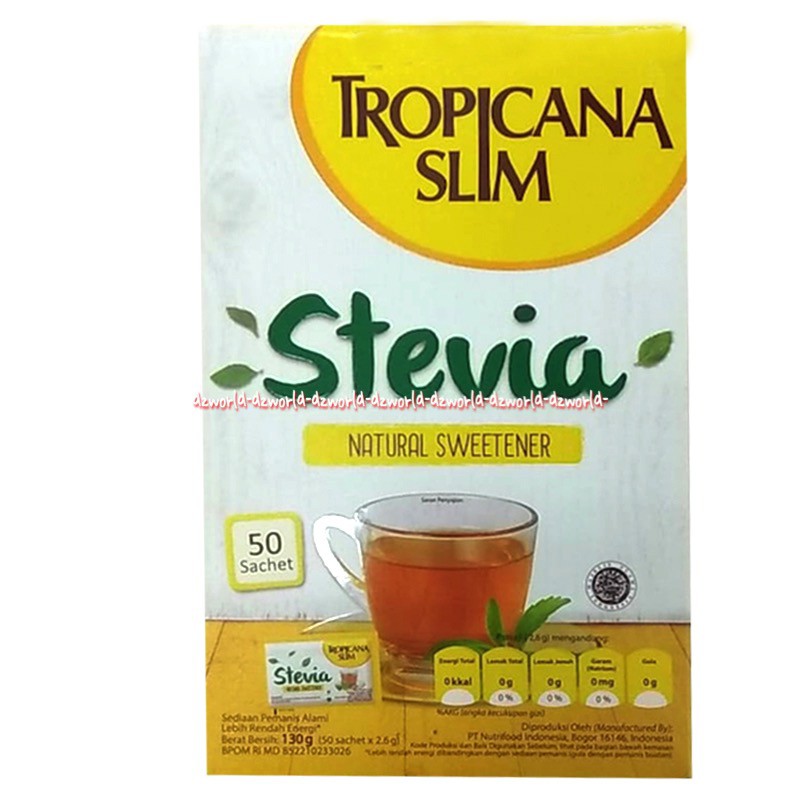 Tropicana Slim Stevia 50sachet Gula Non Kalori Slims Stefia Gula Untuk Diabetes Diabet TropicanaSlim Gula Jagung TS