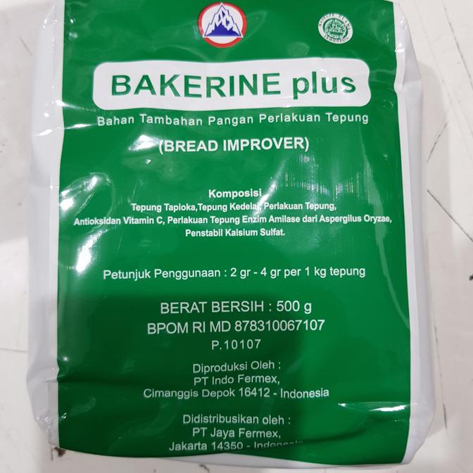 

BREAD IMPROVER BAKERINE PLUS 500 gram / PELEMBUT ROTI bakerin GROSIR TERLARIS TERPERCAYA ORIGINAL