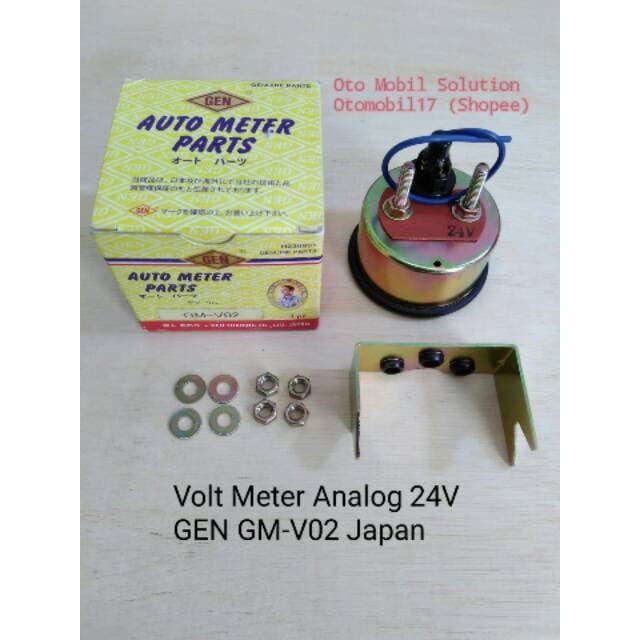 VOLT METER ANALOG 24V GEN JAPAN GM-V02 ORIGINAL - SPAREPART MOBIL