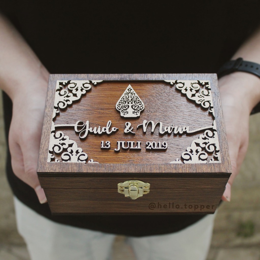 Ring Box Rustic | Kotak Mahar | Kotak Seserahan | Mahar Seserahan