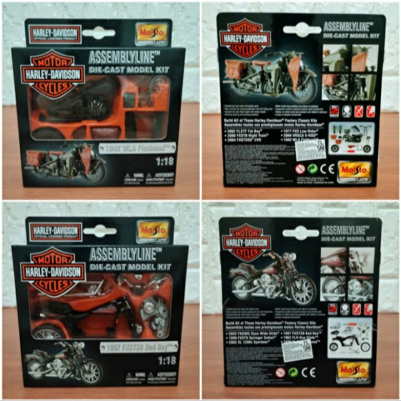 Diecast Maisto Kit Harley Davidson 1/18
