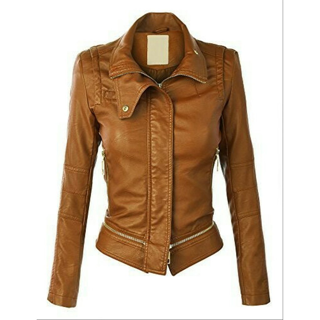 jaket semi kulit wanita 04 &Jaket kulit. jaket kulit garut.  jaket kulit motor. jaket motor. Model j