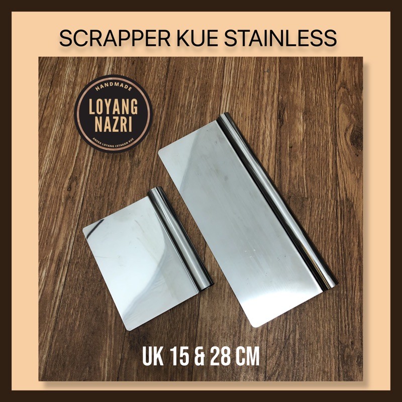 Scrapper Kue Stainless / Sraper Kue Kape Ukuran 15cm & 28cm