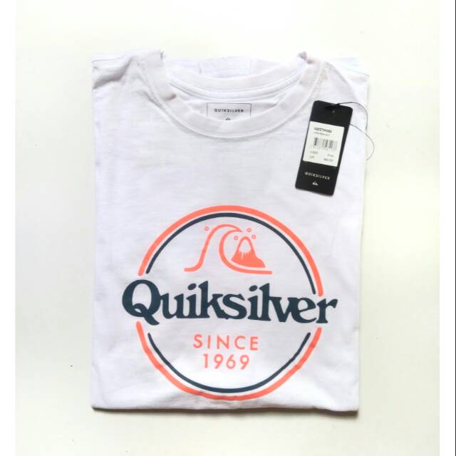 •S•M•XL• Kaos Words Remain Putih Quiksilver