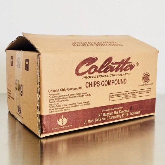 

2Xbtygneal Sakha Snack ) Colatta Choco Chip Kerucut Dark & White 250Gr - Chocochip - Chocolate Chips