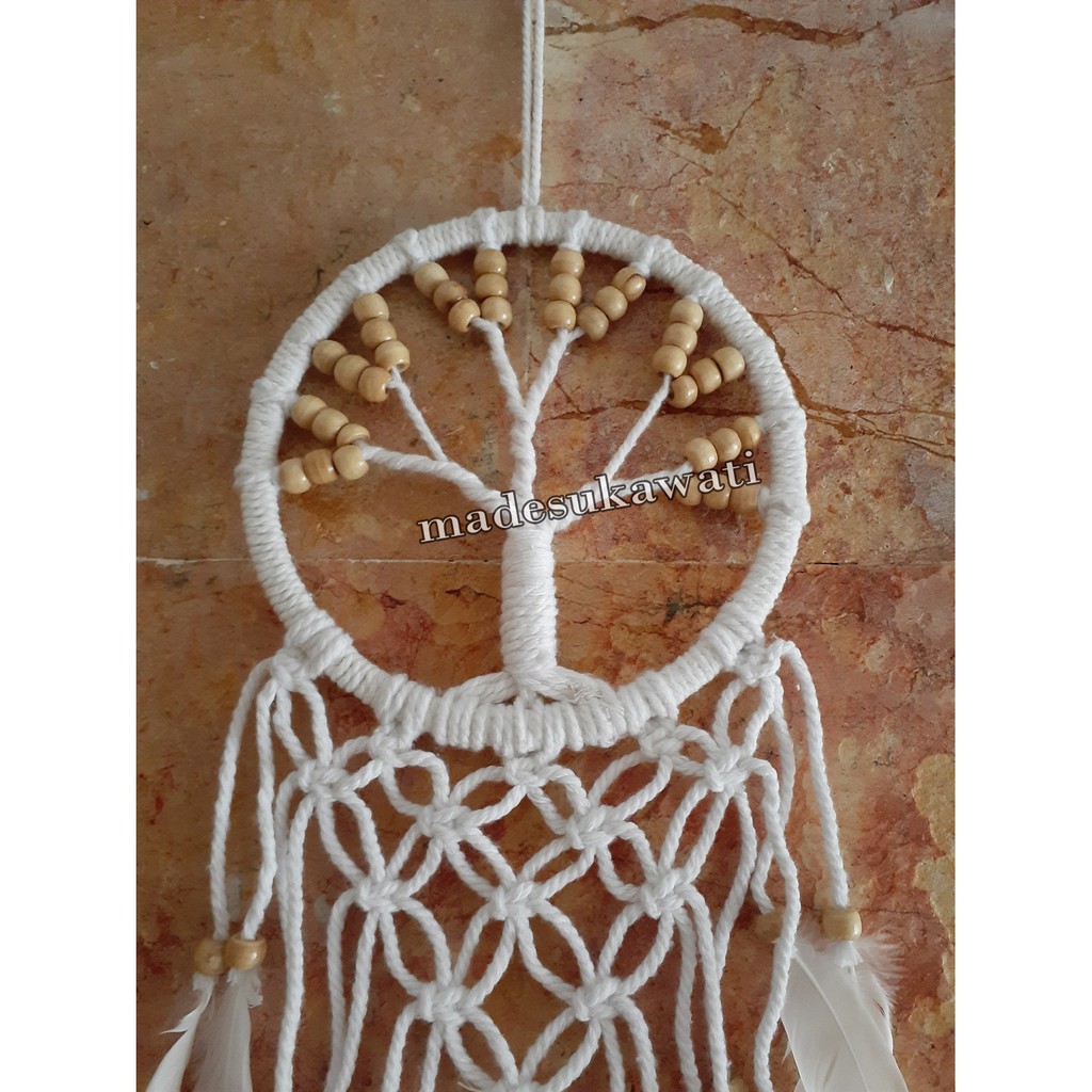 Dream catcher jaring variasi bola bola warna warni 60 cm