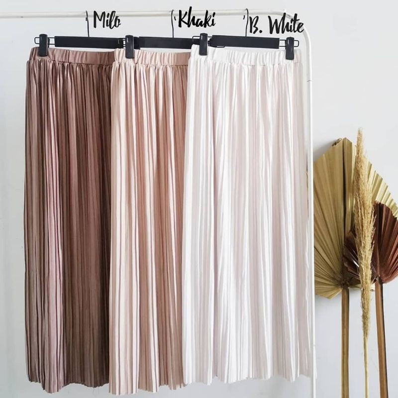 [ NEW - 019 ] ROK PLISKET KECIL SEPAN CANTIK LURUS SLIM PANJANG FLARE SKIRT MAXI MUSLIM ABG POLO