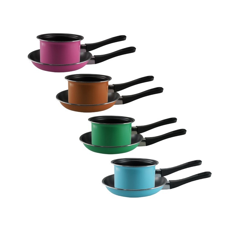 MASPION PASTELLA Milk Pan 14 cm + Frypan 20 cm 1 Set