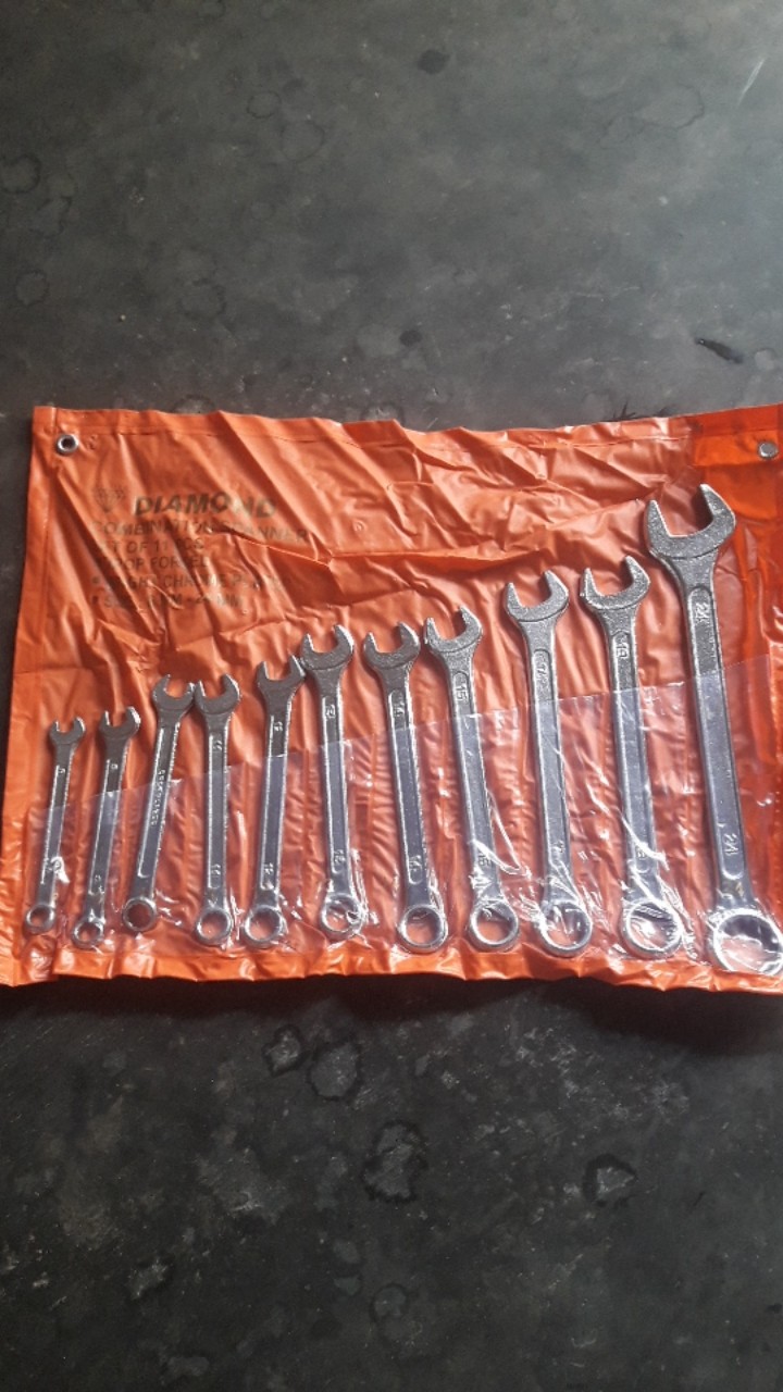 Kunci Ring Pas Set 8-24 Mm (11 Pcs)-diamond