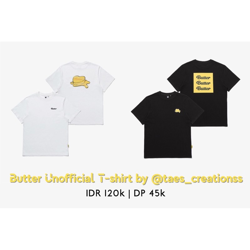 D-P PRE ORDER BTS Unofficial T-Shirt & Cardigan Butter, FILA T-Shirt Taehyung