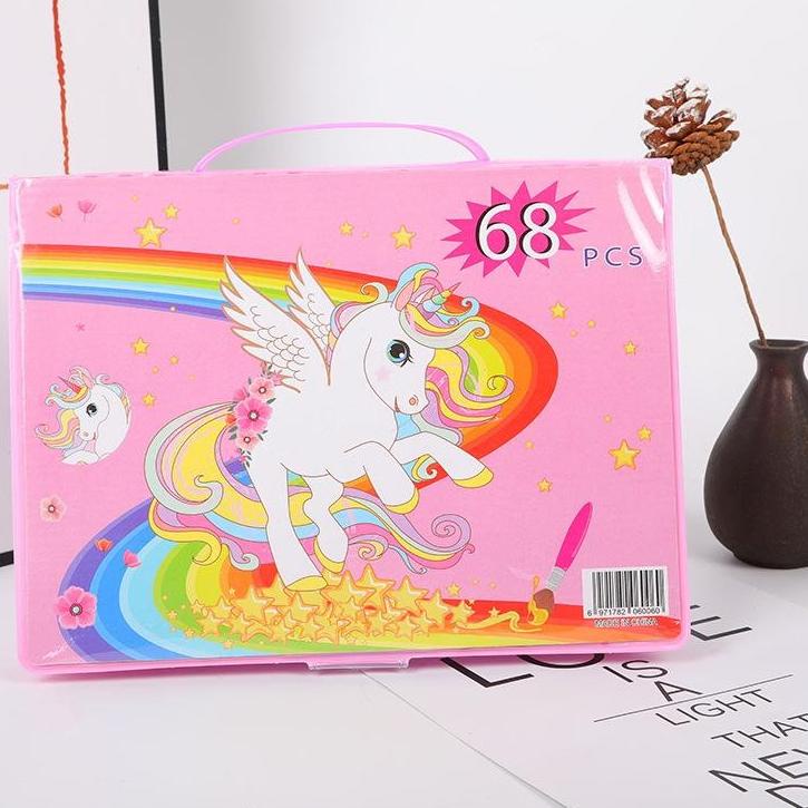 

[KODE PRODUK TM8ZK6534] FXG - Crayon Set Koper isi 68Pcs Alat Melukis menggambar Anak ATK10 COD