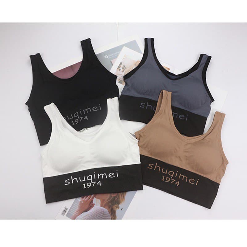 LF - Bra sport Model One-Piece Bra Bralette Push Up Tanpa Kawat Hight Quality bra23