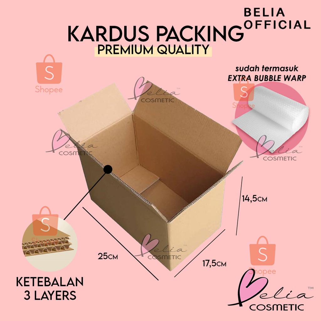 

KARDUS PACKING PREMIUM + EXTRA BUBBLE (Tambahkan ke Keranjang agar packing lebih aman)