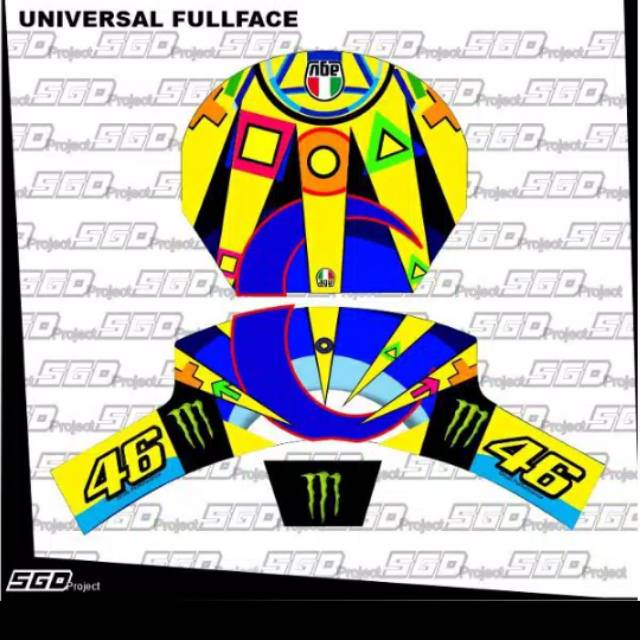 Sticker decal helm soleluna 2017 universal for fullface