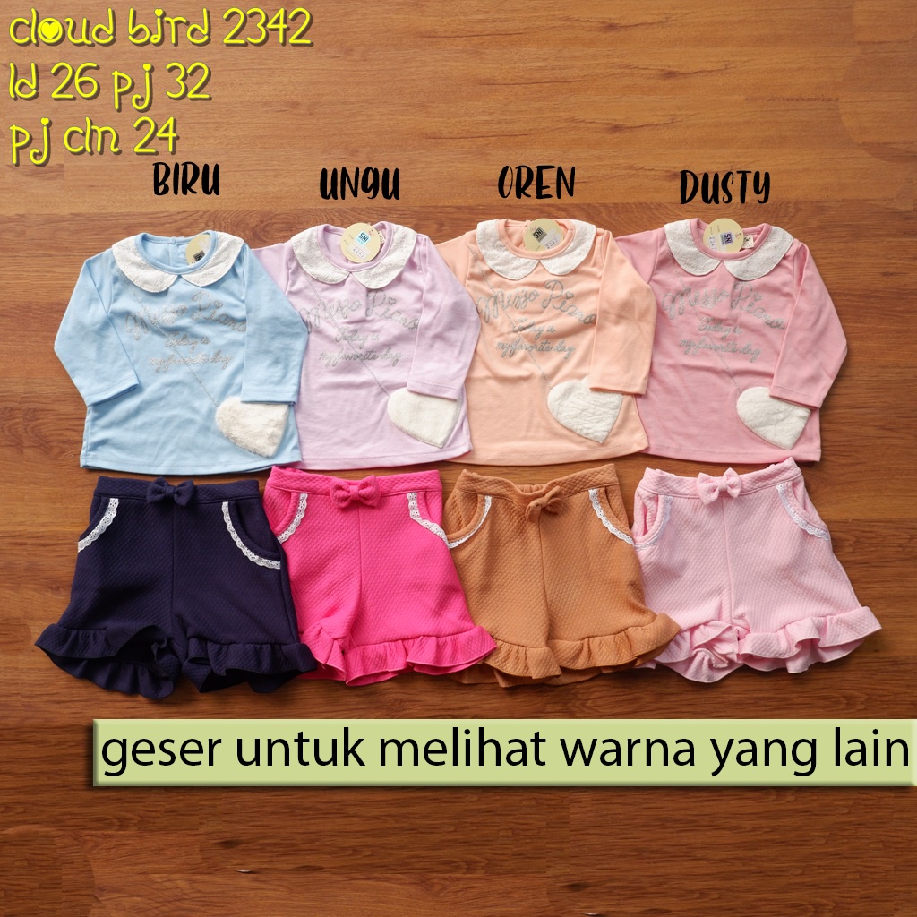 CB2342 - SETELAN ANAK PEREMPUAN MEZZO PIANO USIA 18-24 BULAN