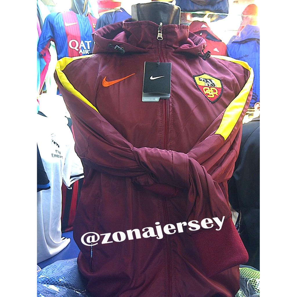 Promo Jaket Parasut Kupluk AS Roma Waterproof Berkualitas