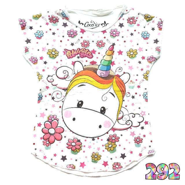 Coco Ice Kaos Anak Perempuan Unicorn