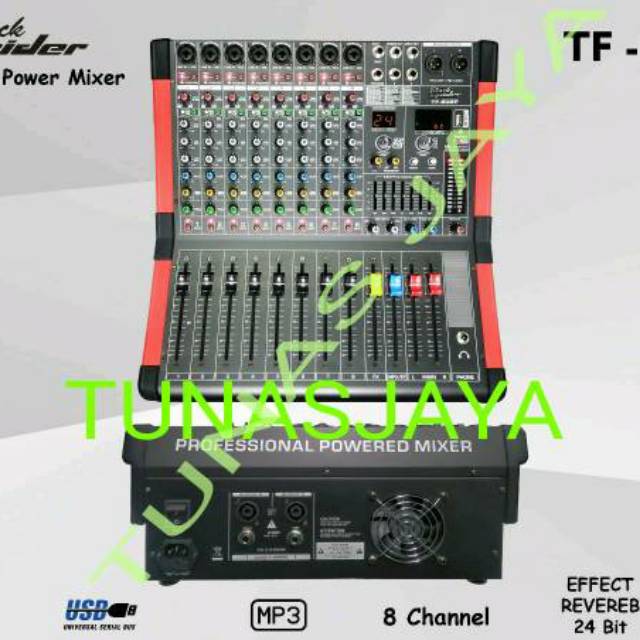 POWER MIXER 8 CHANNEL BLACKSPIDER TF 802P