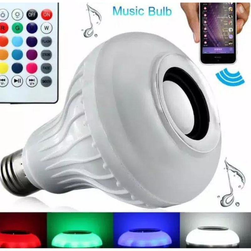 MSECom LAMPU SPEAKER BLUETOOTH LED MUSIC RGB BOHLAM SPEAKER MUSIK BLUETOOTH 2 in 1 LAMPU KAMAR TIDUR MEDAN