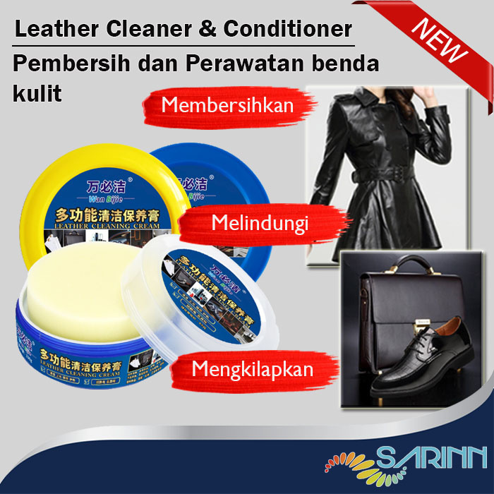 PEMBERSIH JAKET TAS KULIT PRIA WANITA LEATHER CLEANER CONDITIONER MELINDUNGI KULIT DAN MENGKILAPKAN