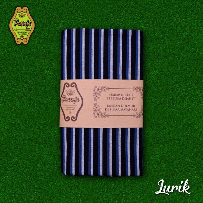 Premium Product Lurik Prasojo Garis Parcel Biru Tua - Paling Diminati