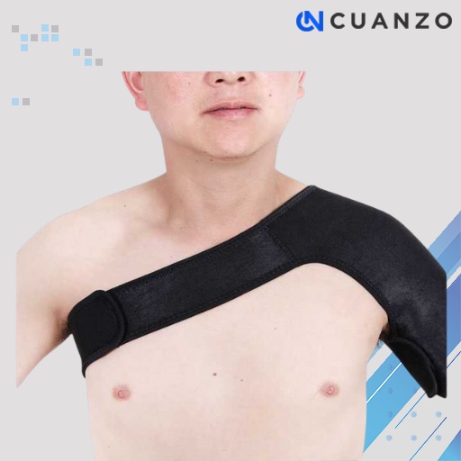 Shoulder Support Brace Guard Wrap Belt Fitness / Penyangga Penopang Penahan Bahu Tangan Kanan Kiri Cedera Patah Tulang Bungkuk Pasca Operasi Shoulder Olahraga Pria Wanita / Deker Pelindung Bahu Tangan Cedera Olahraga Kanan Bulutangkis Gym Futsal Lp Ninja