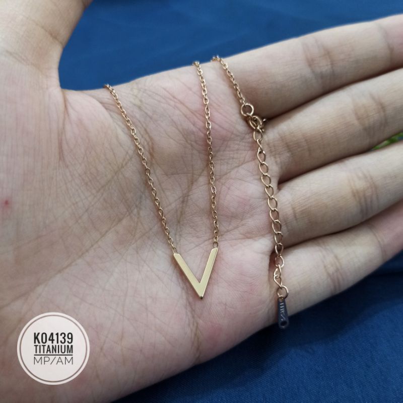 Kalung Titanium Koye V Rosegold K04139