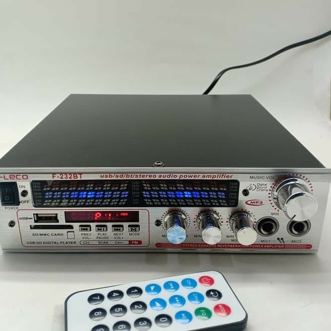 Amplifier FLECO F-232BT Bluetooth Karaoke + Mp3 player + FM Radio