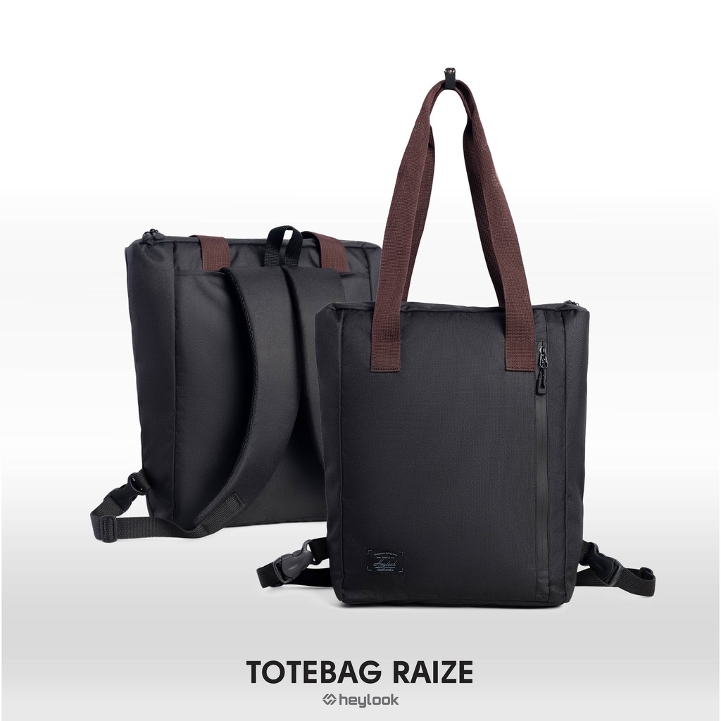 HEYLOOK Project - Tote Bag RAIZE Tas Ransel Laptop Tas Multifungsi Pria Tas Jinjing Pria Wanita Kuliah