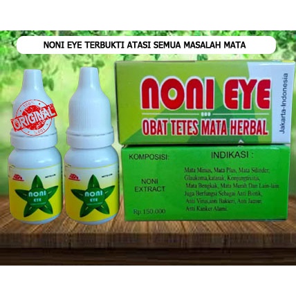 Noni Eye Obat Tetes Mata Herbal Mata Minus Katarak Silinder Pandangan Kabur Buram Glaukoma Silau