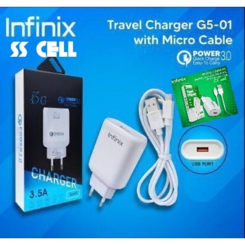 Grosir CHARGER INFINIX Smart 5 / HOT 9 9play / HOT 10 10play+ KABEL MICRO Usb Casan Hp Xcu32 / G5-01