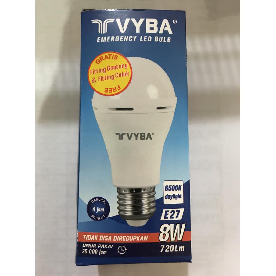 Lampu Led Emergency Vyba 8 Watt / Bohlam / Lampu Darurat Exclusive
