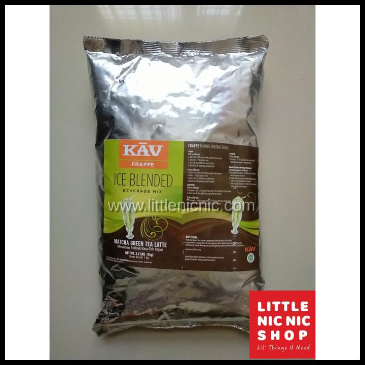 

Kav Frappe Matcha Green Tea Latte Ice Blended Beverage Mix Powder