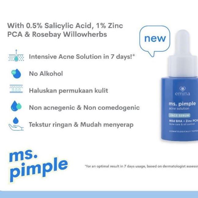 EMINA Ms Pimple Acne Solution Face Serum 30ml