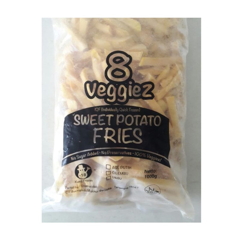 

8 Veggies 500 g white (Ase putih) sweet potato / ubi putih beku