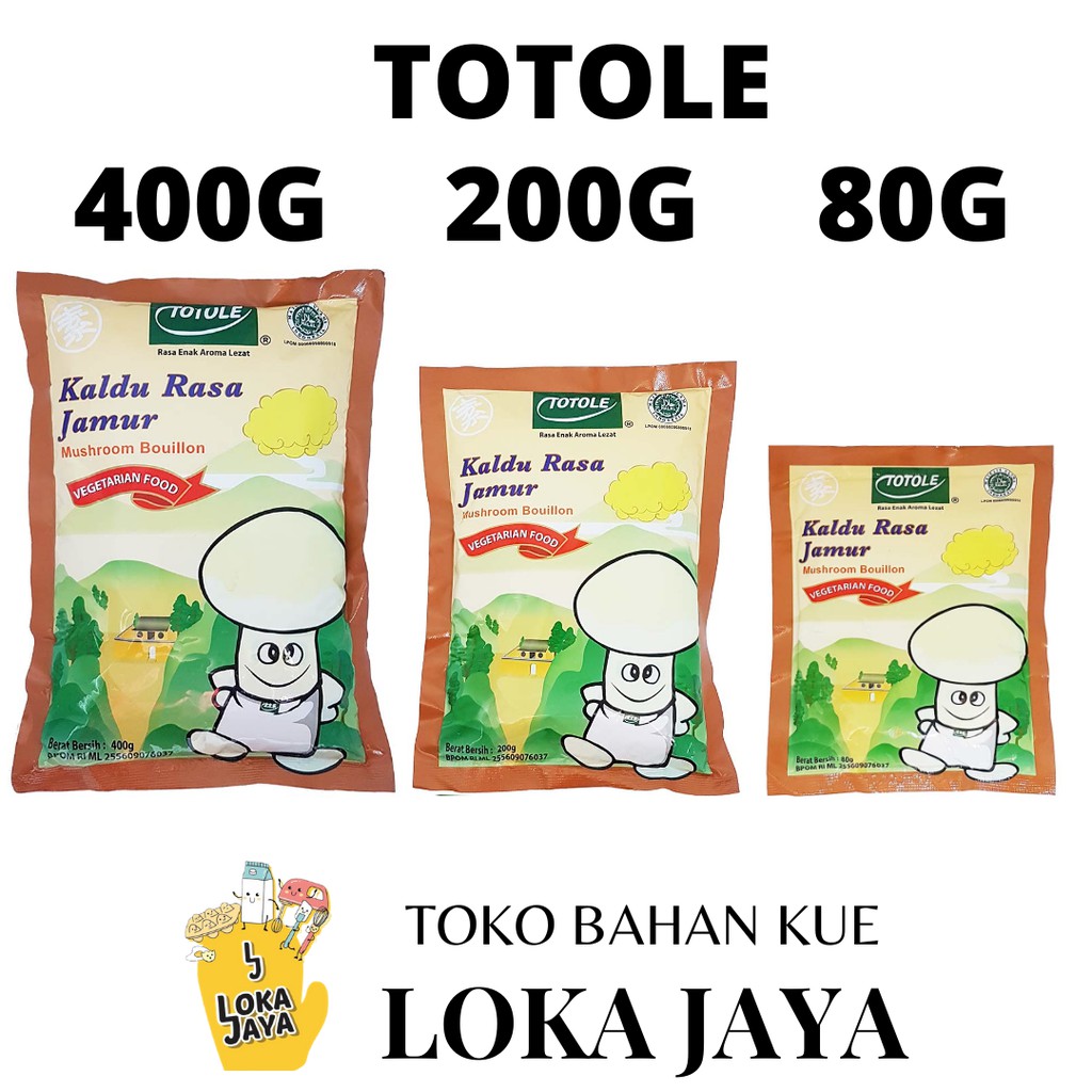 

TOTOLE KALDU RASA JAMUR 400GR | 200GR | 80 GR VEGETARIAN PENYEDAP RASA