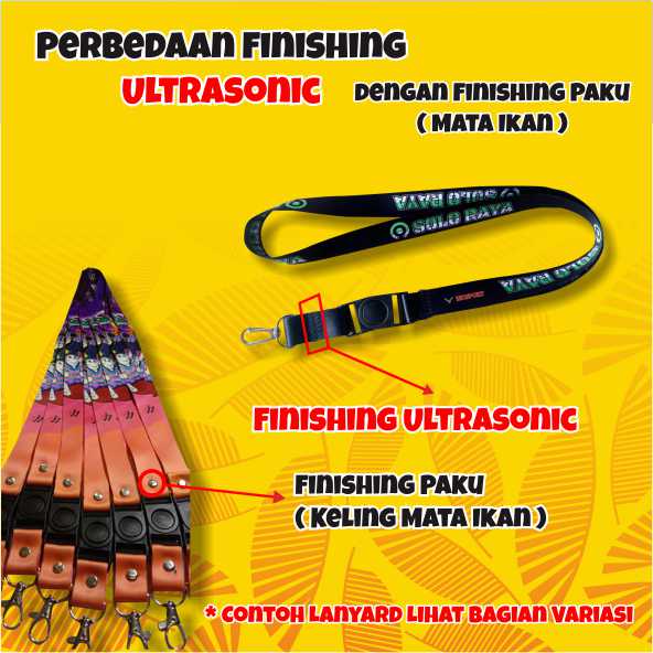 

Tali ID Card Lanyard Printing Custom / Sablon dengan Stopper & Pengait 2 cm [ PRESS ULTRASONIC ]