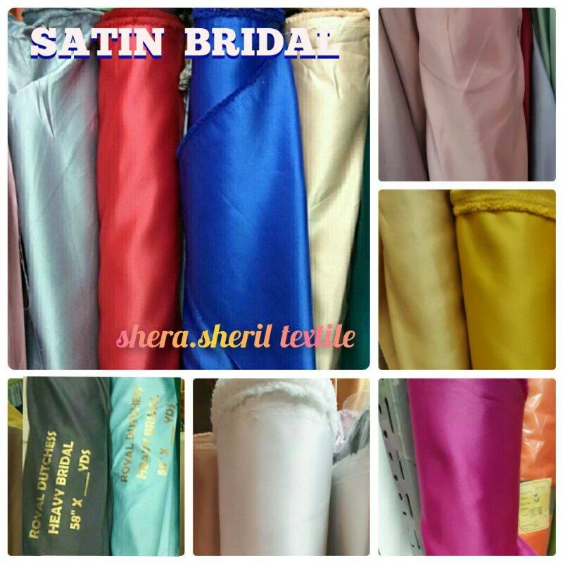 Bahan Bridal. Bahan Satin Bridal. Bahan Satin Bridal Duchess. Kain Satin Bridal