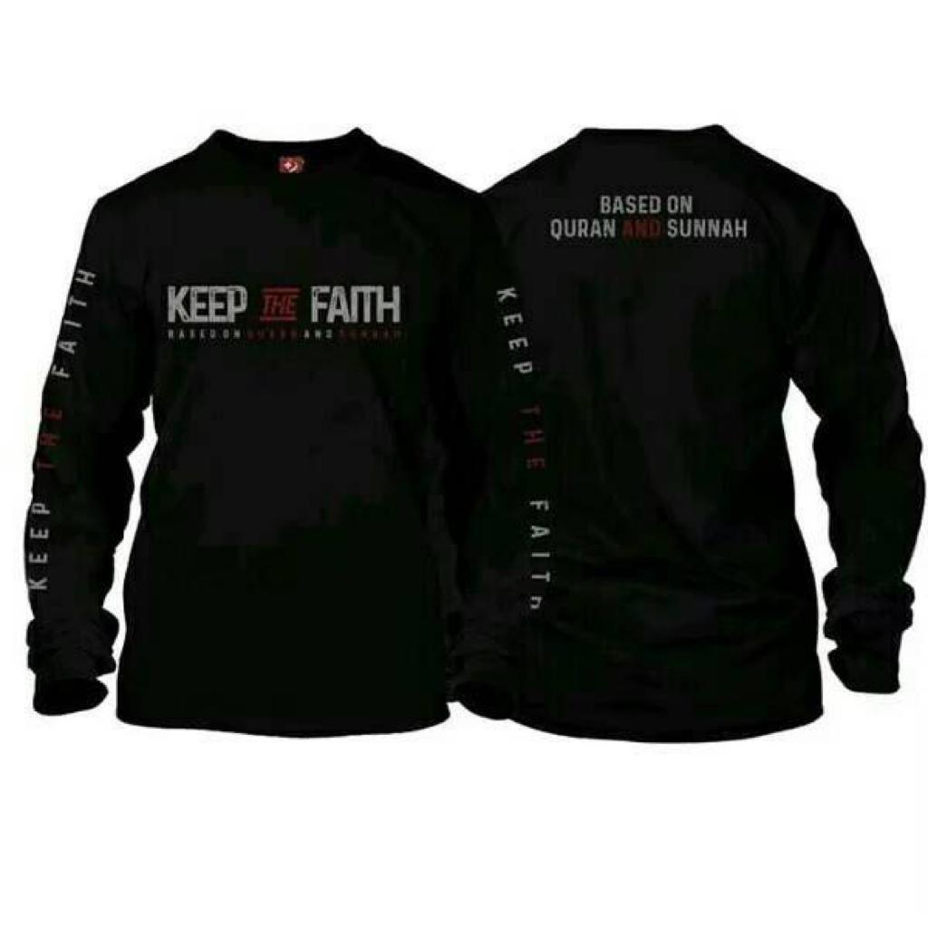 kaos dakwah / kaos dakwah pria / kaos dakwah lengan panjang / kaos hijrah pria / kaos pria ori / kaos santri / kaos tulisan arab / kaos pria murah / kaos islami lengan panjang / kaos dakwah islami / pakaian pria / kaos pria / fashion pria / baju tulisan-KEEP THE FAITH