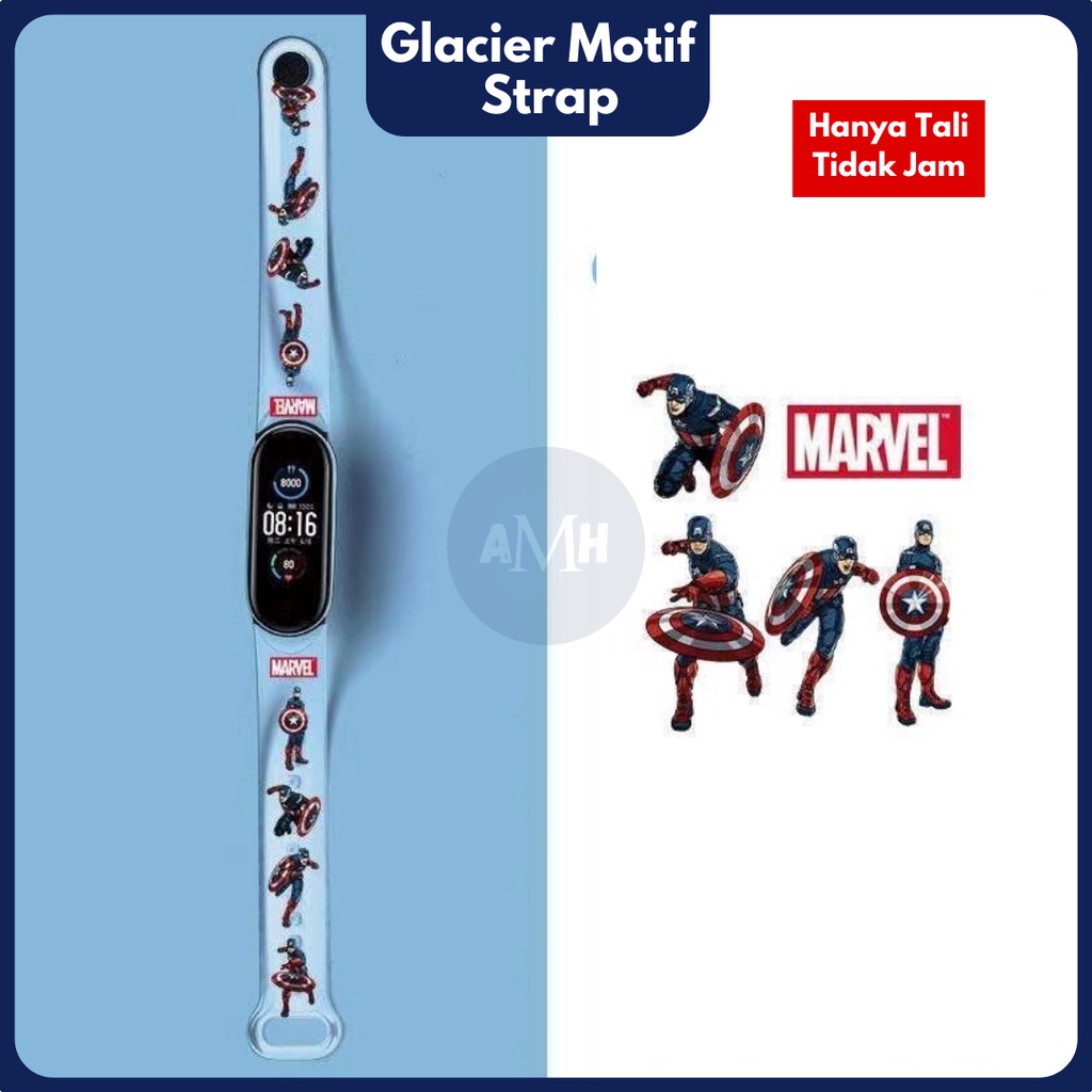 Glacier Motif Strap Untuk M3 M4 M5 M6 Tali untuk Mband 3 Mband 4 Mband 5 Mband 6 Tali Jamtangan