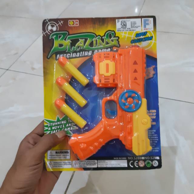 Mainan Pistol Nerf Murah - Game Senapan Anak Soft Bullet Edukasi