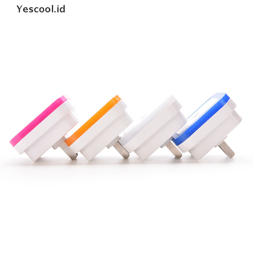 (Yescool) Lampu Malam LED Dengan Sensor Induksi Otomatis + Plug US Untuk Kamar Tidur