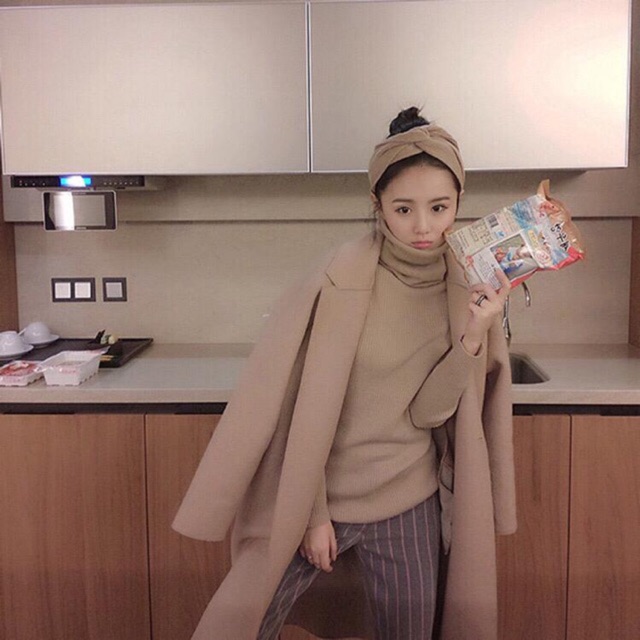 Bando bandana kotak kotak / turban ala korea