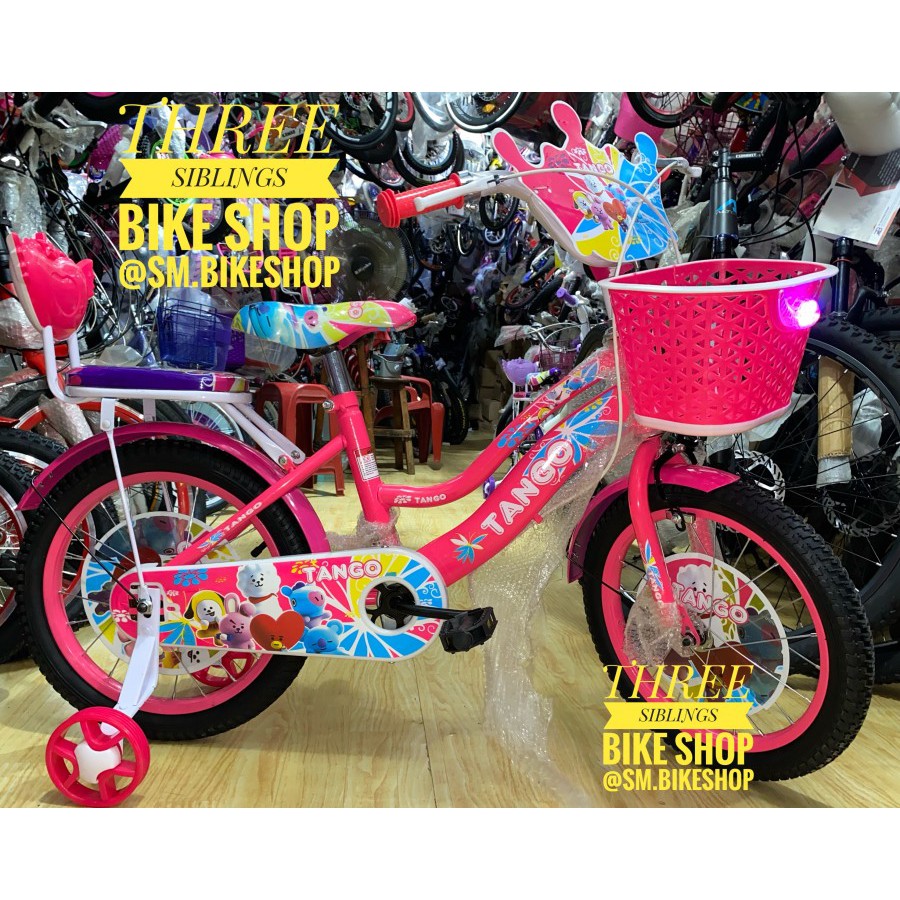 SEPEDA ANAK PEREMPUAN MINI TANGO 16 INCH DISERTAI LAMPU WARNA PINK