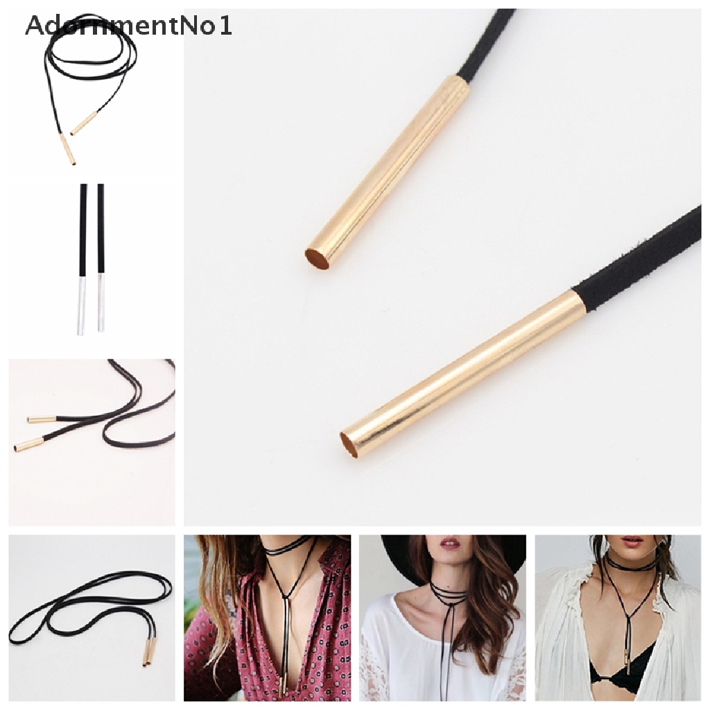 (AdornmentNo1) Kalung Choker Sexy Gaya Bohemia Bahan Kulit Warna Hitam Untuk Wanita