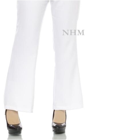 ۞ Celana Jumbo Kerja cutbray Wanita Panjang, Celana Bahan Kantor Formal - Hitam, L ➧