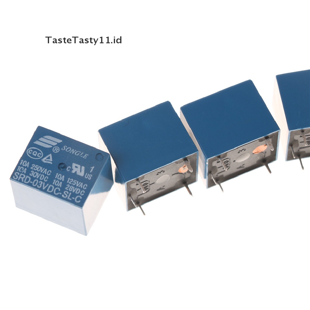 5pcs Power Relay Dc 3v Mini Srd-3Vdc-Sl-C Pcb