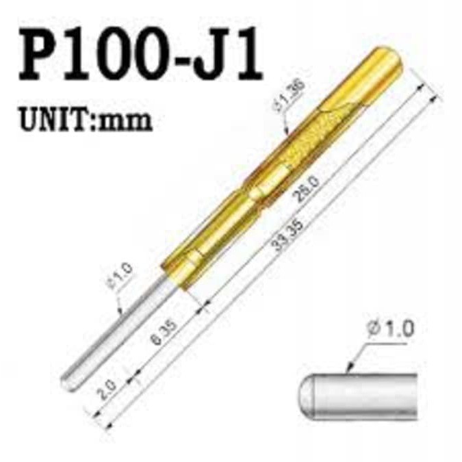 Test Probes Pogo Pin Spring Loaded P100J1 PCB Jarum UFI UFIBOX EMMC DNC102 VJ102