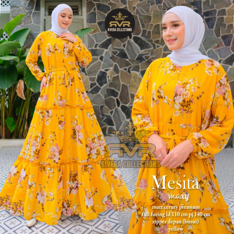 Baju Gamis Ibu Ibu Terbaru 2021 Gamis Wanita Lebaran Undangan Kondangan Pesta Kekinian Ld 110 Murah